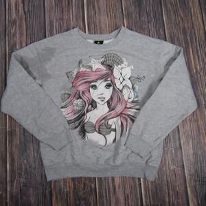 Disney Princess Ariel Sweatshirt Girls Medium Little Mermaid‎ Graphic Pullover